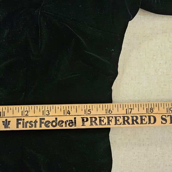 VTG Maggy London Petite Velvet Dress Sz 8 Black Whimsigoth Fairy Grunge Ren - Picture 7 of 9